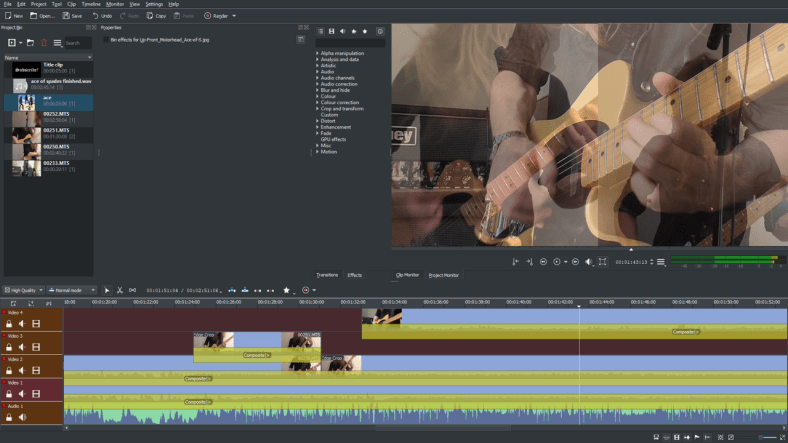 screenshot of kdenlive